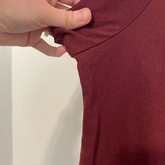 TORRID 2 Plus Size Girlfriend Signature Jersey V-Neck Tee Burgundy Maroon TShirt - Picture 11 of 16